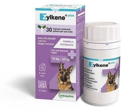 Vetoquinol Zylkene Plus for dogs 15-60kg 30 capsules