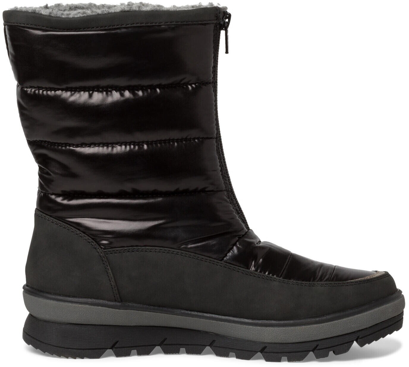 Jana Shoes Winter without heel with zipper lined wide H extra wide black