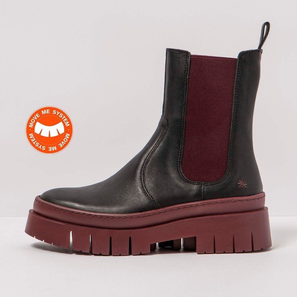Art Lace-up 1954 NAPPA black-burdeos amberes
