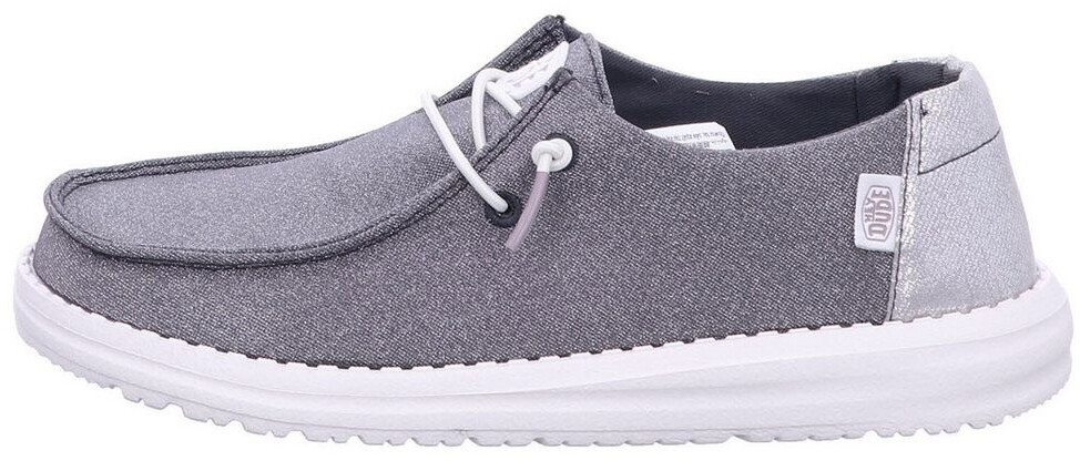 Dude Wendy Metallic Sparkle Sneaker grey