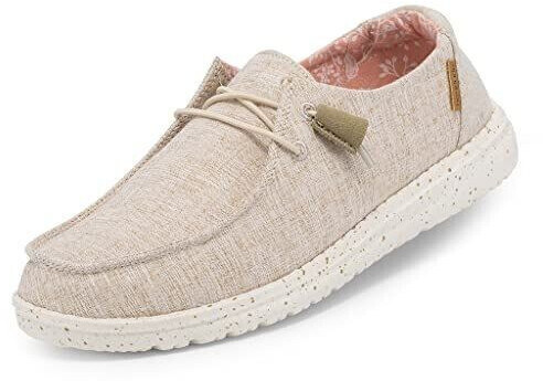Dude Women's Wendy Chambray Slip-On Shoes white nut