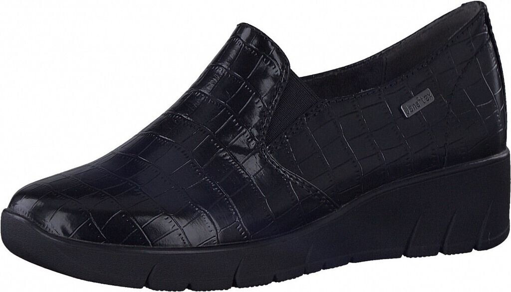 Jana Shoes Slipper made of synthetic leather flat width H extra width black