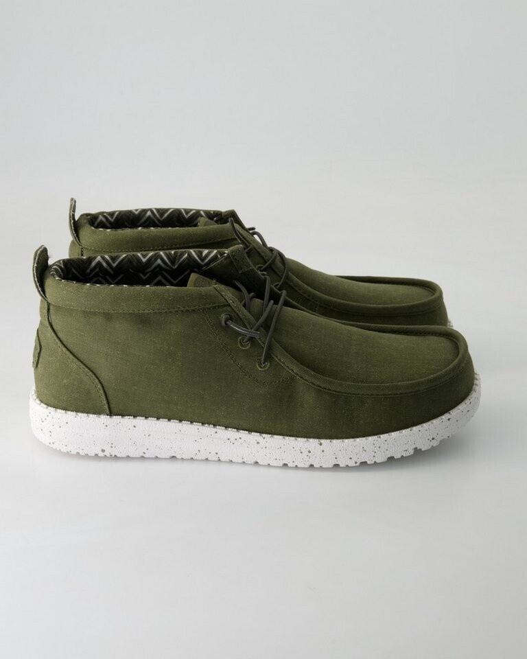 Dude Wally Mid Canvas Sneaker olive