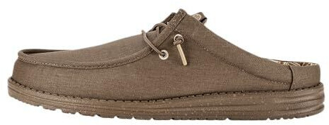 Dude Wally Slip Canvas Mule Walnut