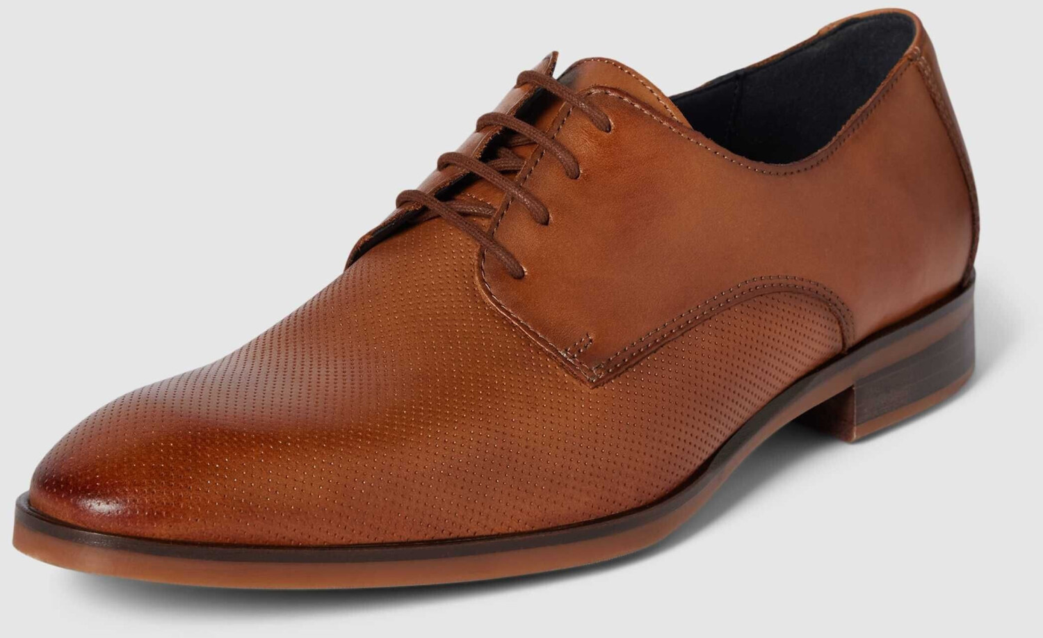 LLOYD Leather Derbys with Textured Pattern Model 'OHIO' Cognac