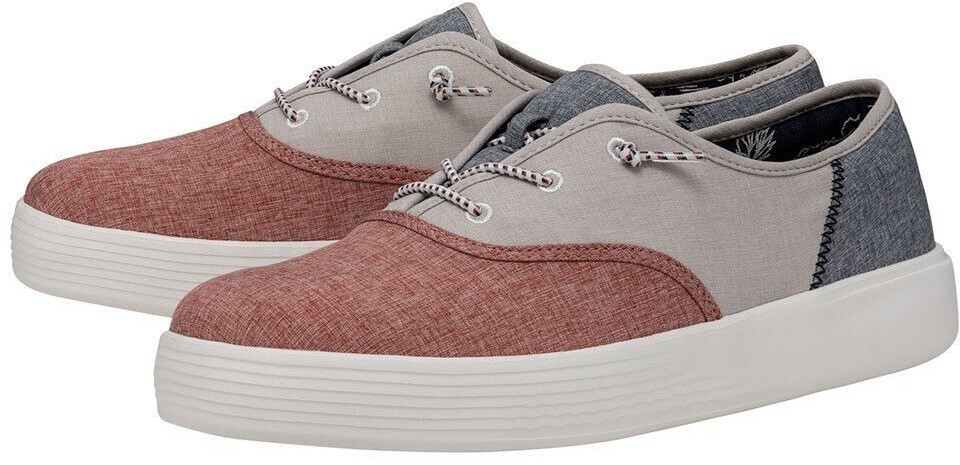 Dude Conway Craft Linen Shoes red grey