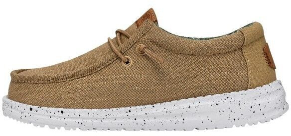 Dude Kid's Wally Washed Canvas Sneaker brown
