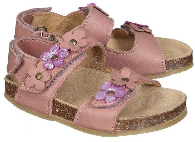 Wheat Velcro Sandals CLARE FLOWERS old rose