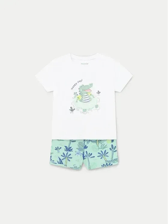 Mayoral Set T-Shirt and Swim Trunks blue Regular Fit 6Y