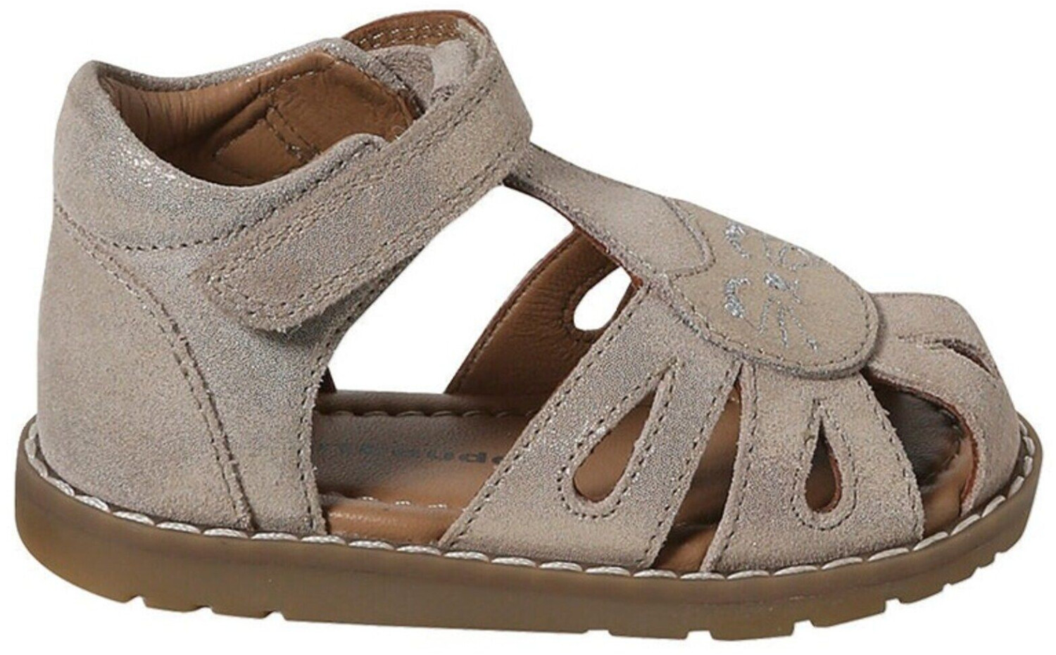 Vertbaudet Baby sandals with velcro closure gold