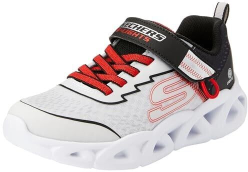 Skechers Boys' Sneaker light grey textile synthetic red black