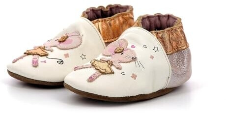 Robeez Dancing Mouse Slipper white
