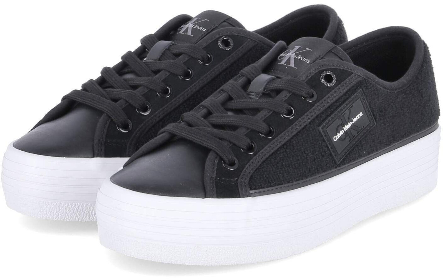 Calvin Klein Low Sneaker black leather-textile mix