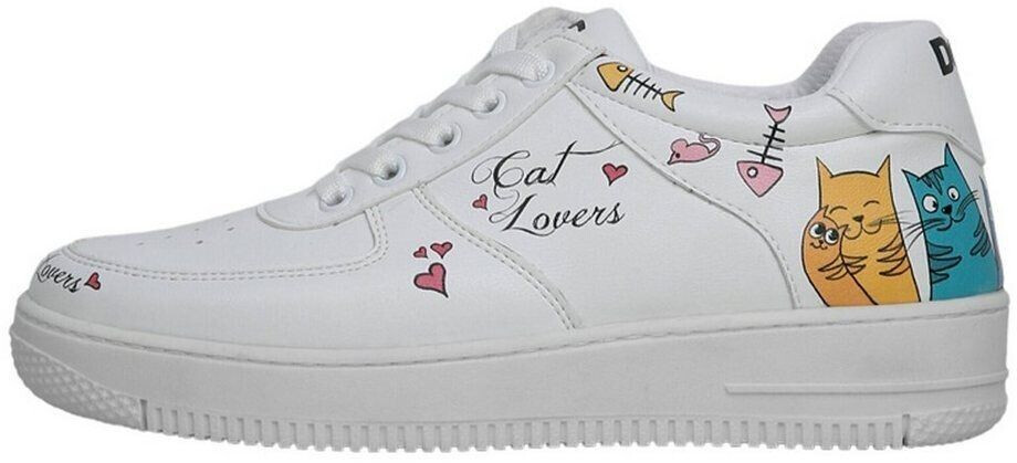 DOGO Cat Lovers Sneaker vegan white