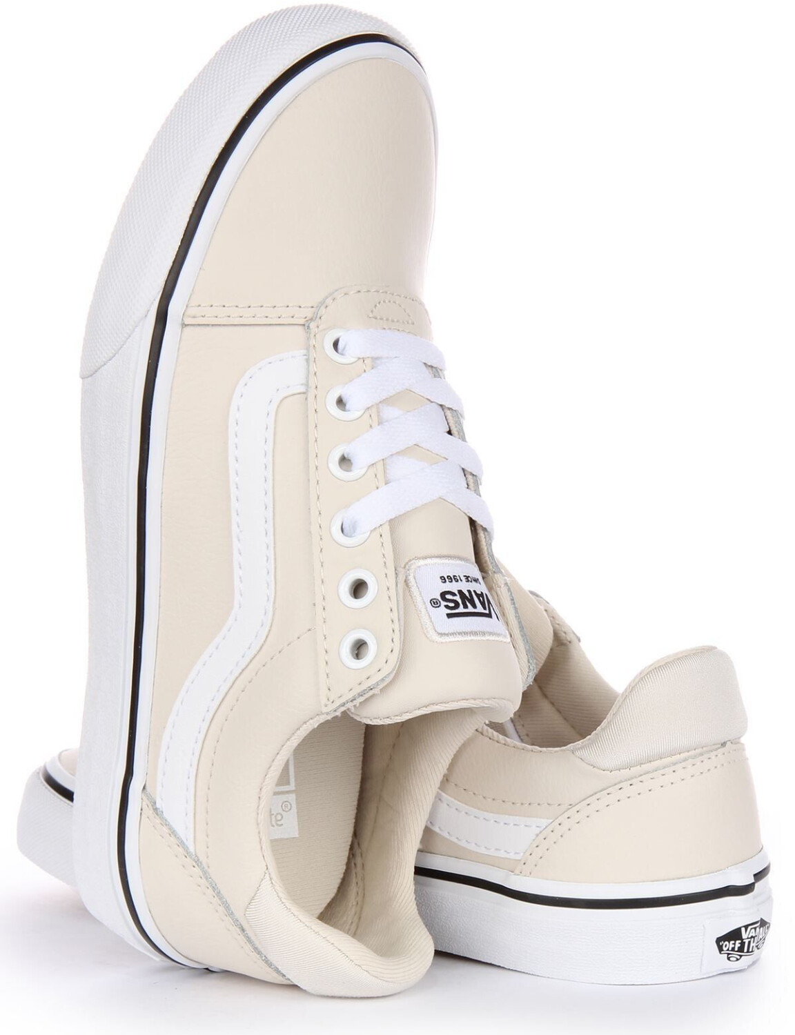 Vans Station Deluxe Leder Ortholite Schnurer Trainer creme ab 87 91 Preisvergleich bei idealo