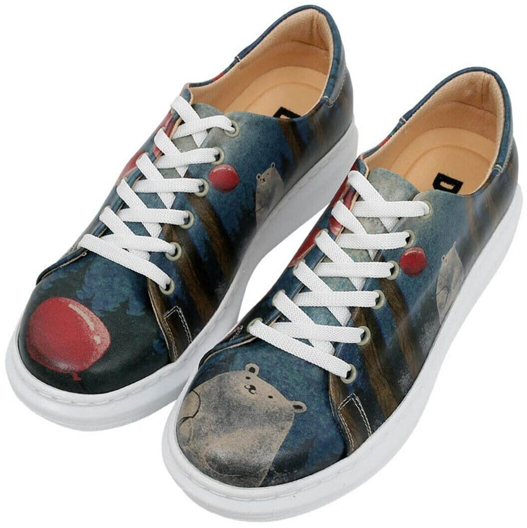 DOGO Bear with a Balloon Platform Sneaker blue