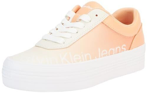Calvin Klein Platform Sneaker Bold Vulcanized Flatform Low Leather apricot ice creamy white