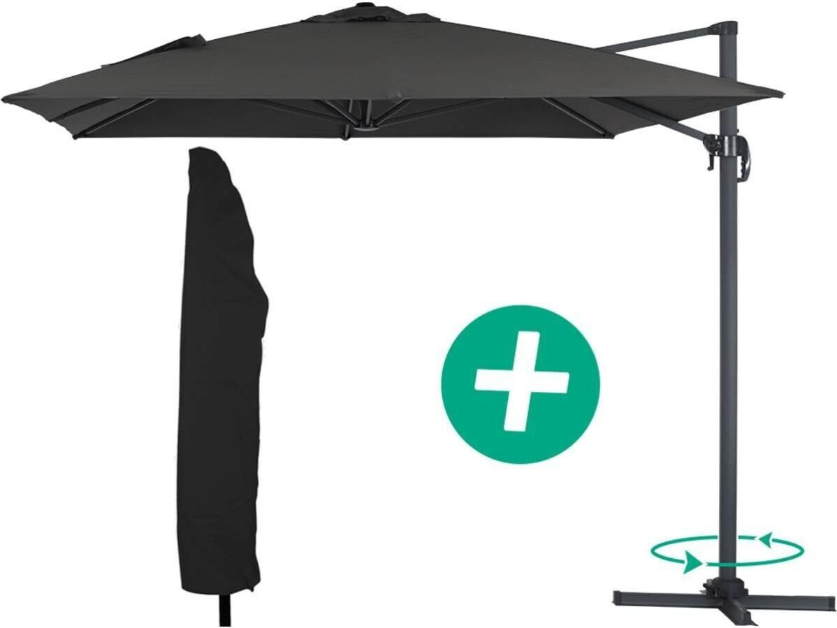 Habitat et Jardin Sun 4 300 x 400 cm noir avec housse de protection