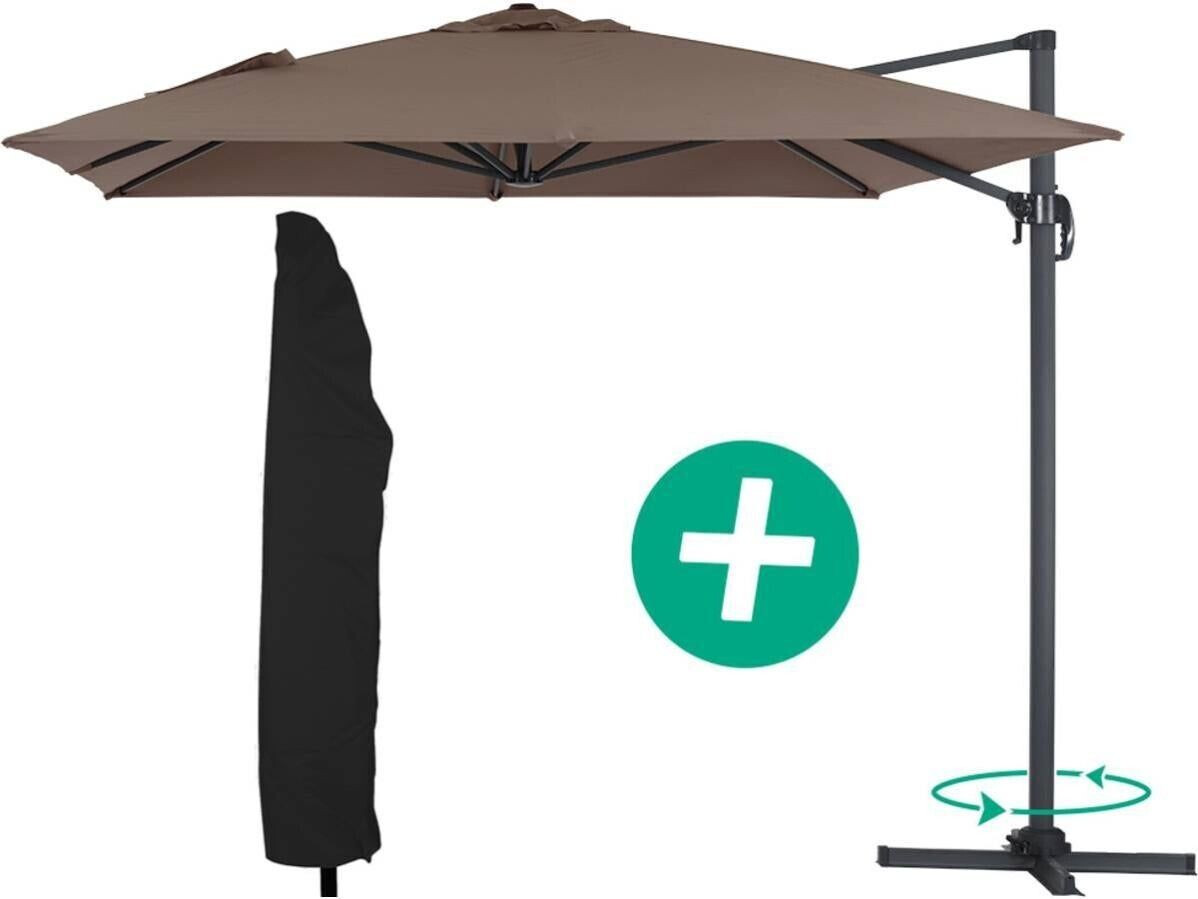 Habitat et Jardin Sun 4 300 x 400 cm taupe avec housse de protection