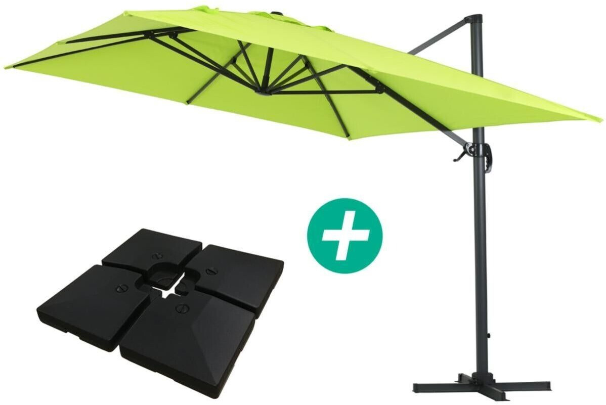 Habitat et Jardin Sun 4 300 x 400 cm vert avec dalles à lester