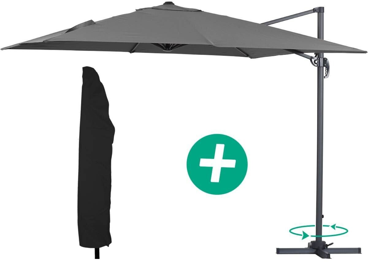Habitat et Jardin Sun 3 300 x 300 cm gris avec housse de protection