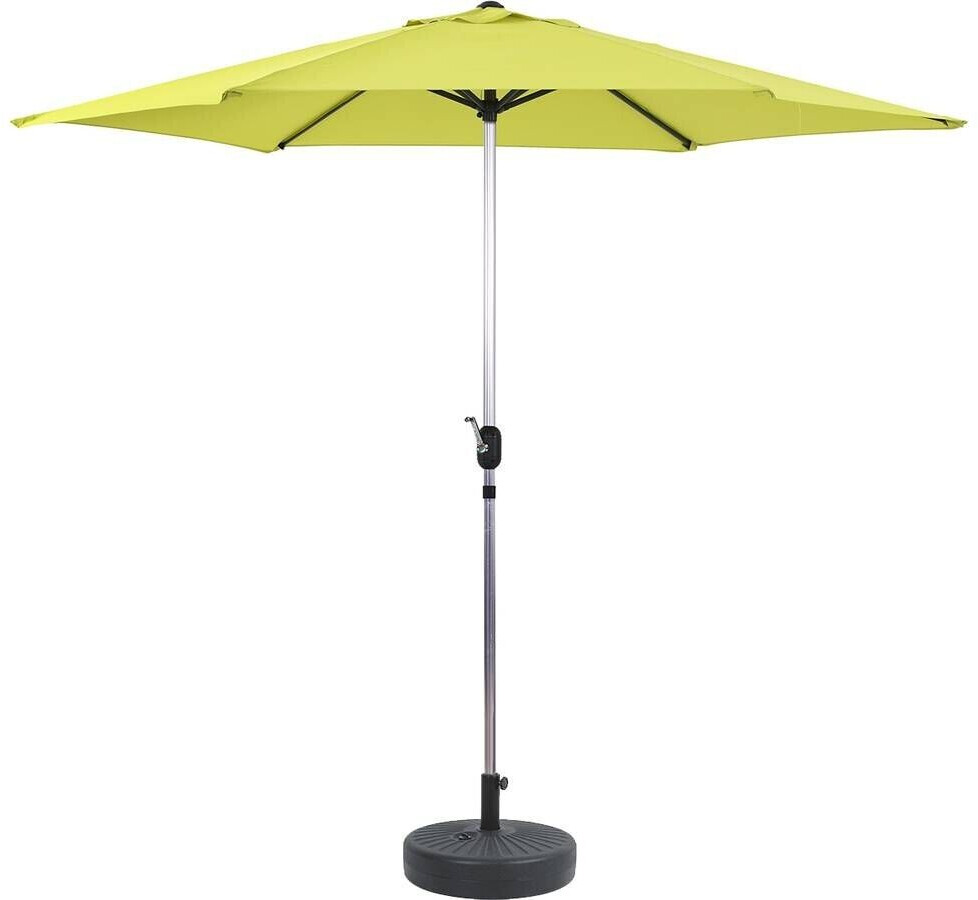 Habitat et Jardin Parasol rond Sol 300 cm vert avec pied à lester