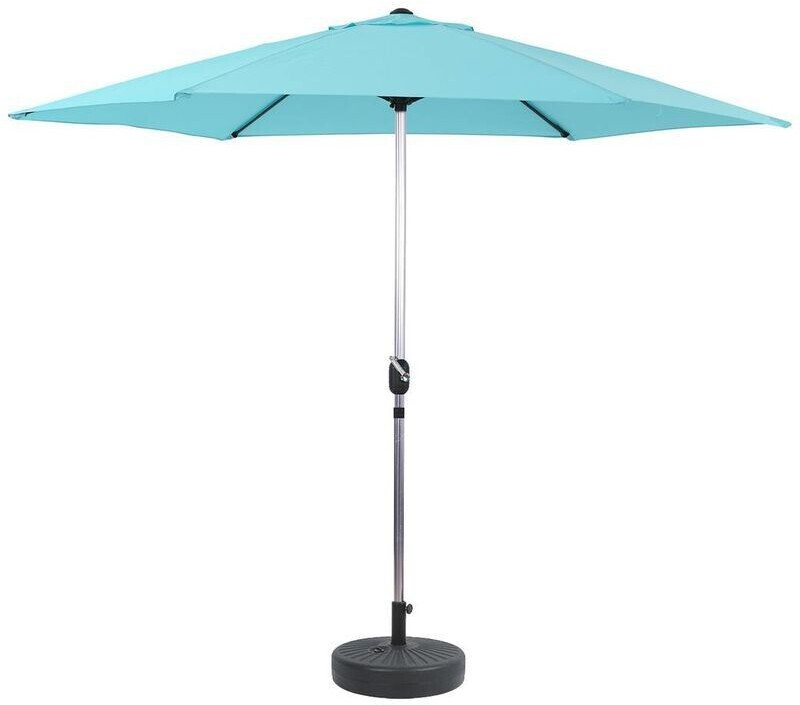 Habitat et Jardin Parasol rond Sol 300 cm bleu avec pied à lester
