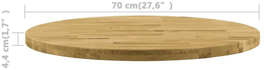 Photos - Dining Table VidaXL Table top solid oak wood round 44 mm 700 mm 