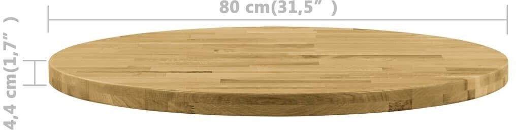 Photos - Dining Table VidaXL Table top solid oak wood round 44 mm 800 mm 