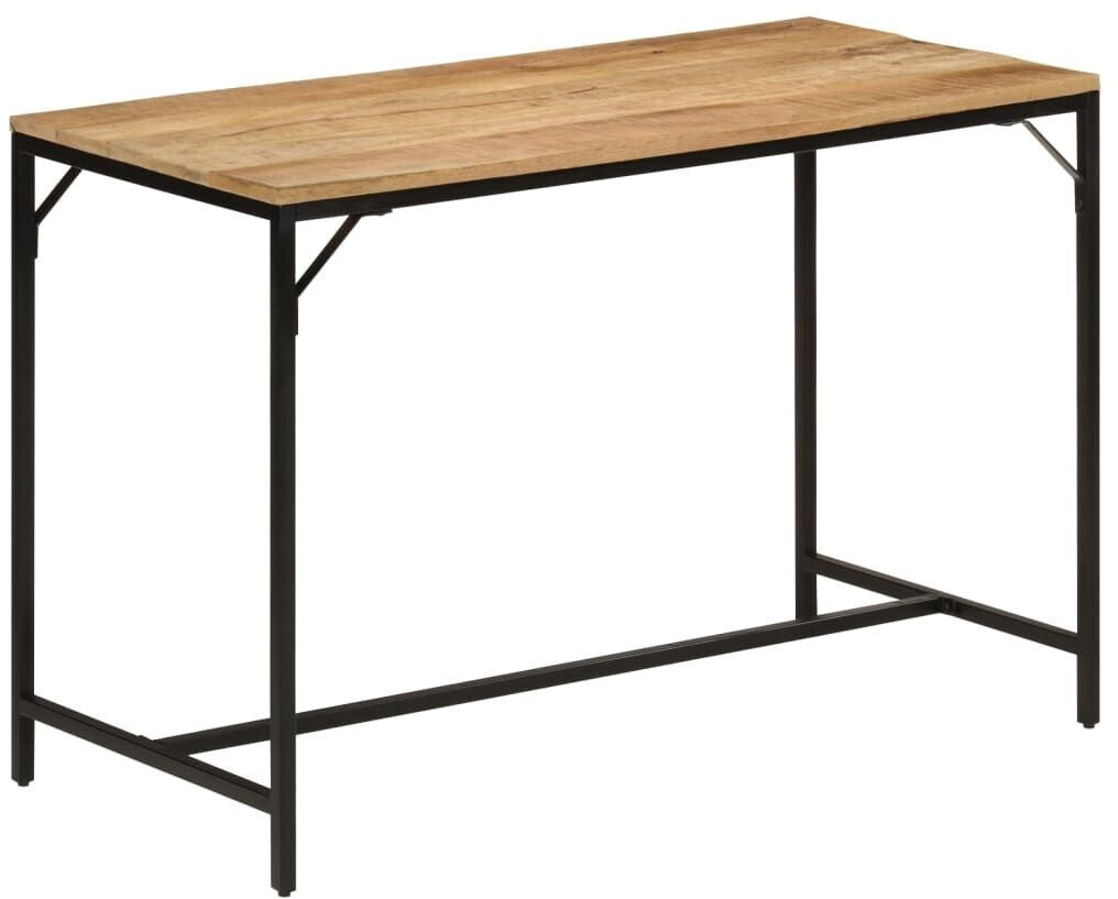vidaXL Dining table 110x55x75 cm Rough solid mango wood and iron