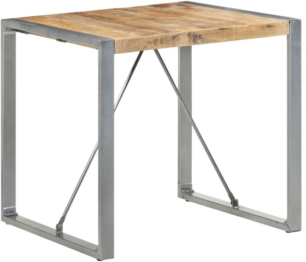 vidaXL Dining table 80x80x75 cm Rough mango wood