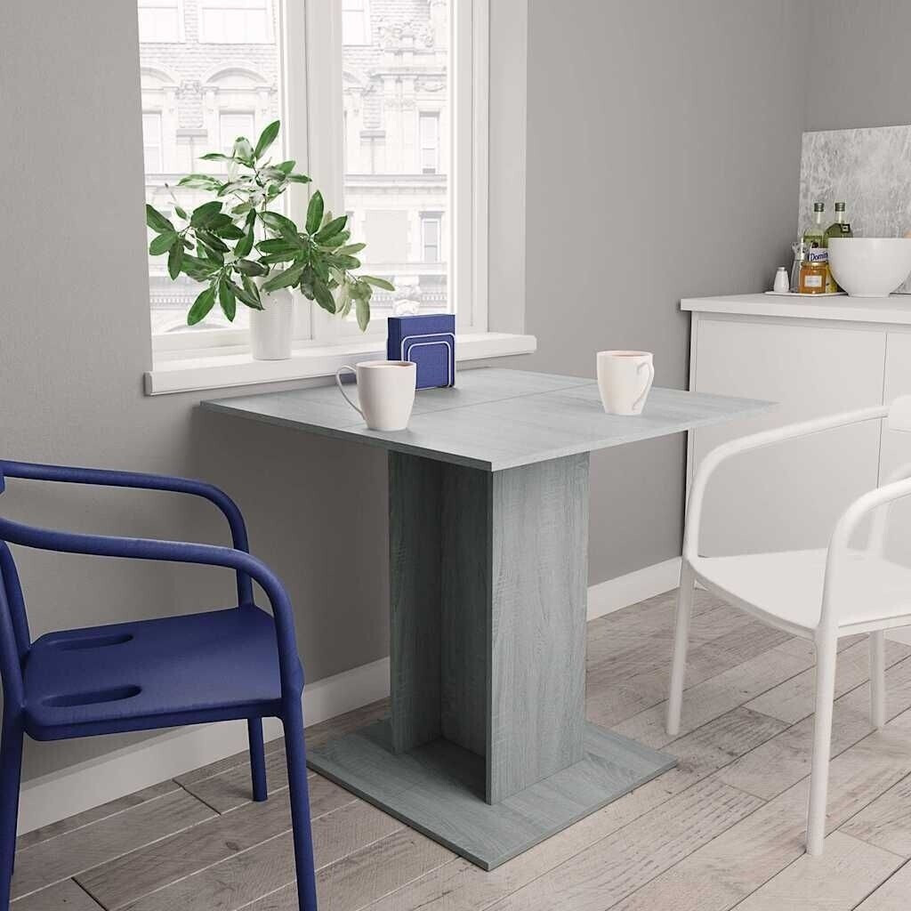 vidaXL Gray Sonoma dining table 80x80x75 cm made of wood