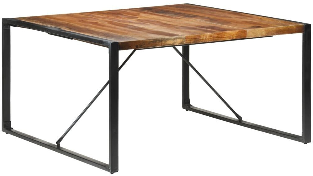 vidaXL Dining table 140x140x75 cm solid wood with rosewood finish