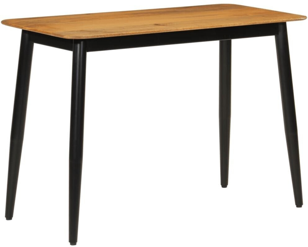 vidaXL Dining table 112x52x76 cm solid mango wood and iron