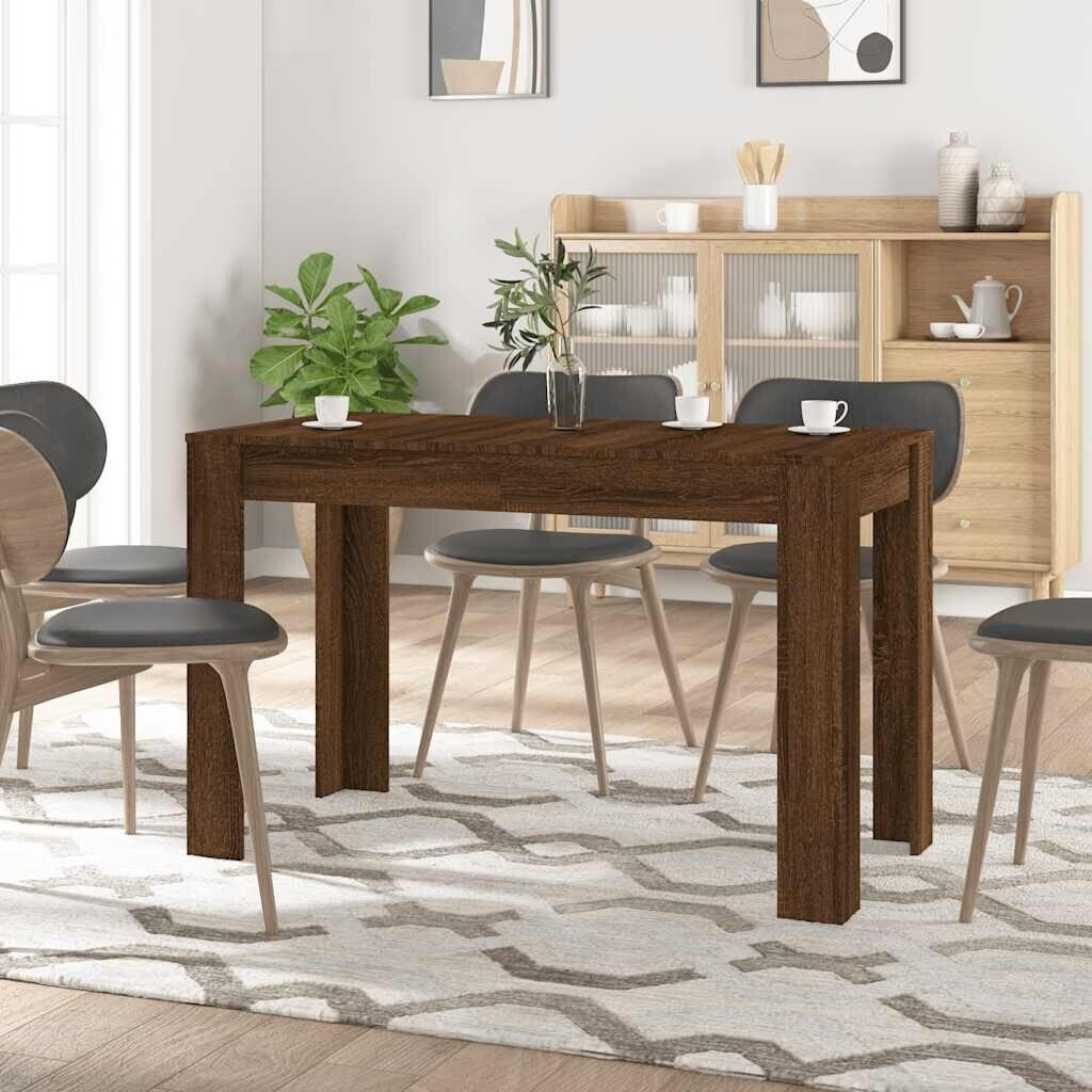 vidaXL Dining table brown oak look 120x60x76 cm wood material