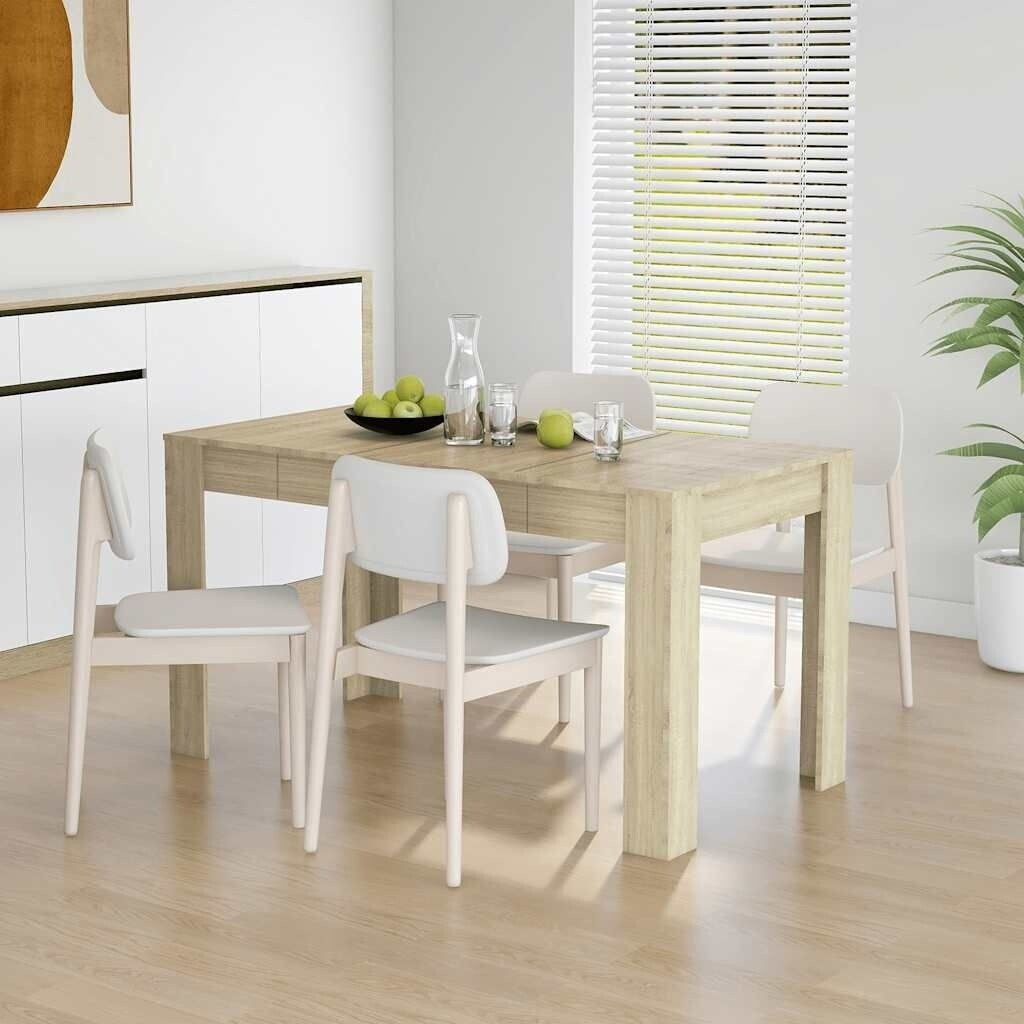 vidaXL Dining table Sonoma oak 140x74.5x76 cm wood material