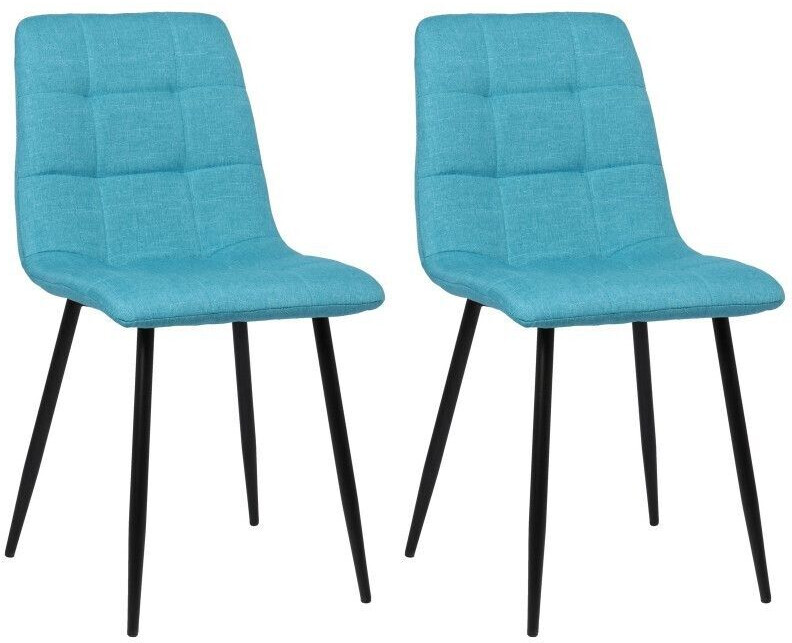 CLP Set of 2 dining chairs Tilde fabric - turquoise