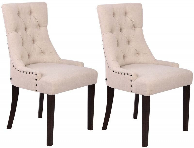 CLP Set of 2 dining chairs Aberdeen fabric antique - cream