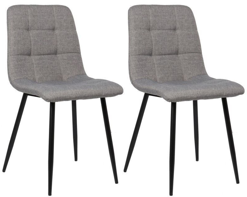 CLP Set of 2 dining chairs Tilde fabric - gray
