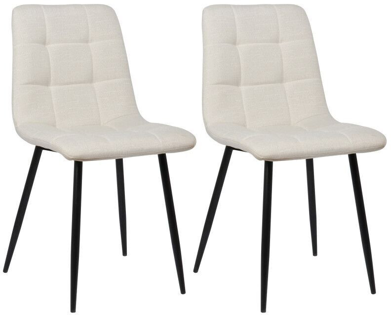 CLP Set of 2 dining chairs Tilde fabric - cream