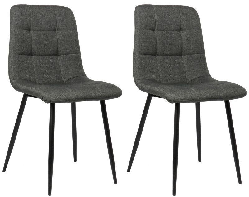 CLP Set of 2 dining chairs Tilde fabric - dark gray
