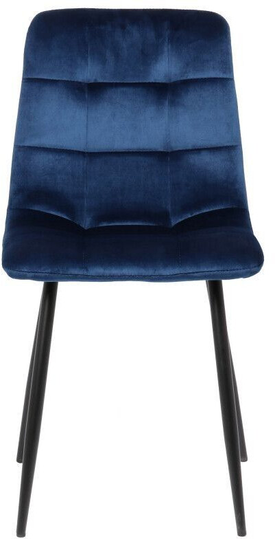 CLP Set of 4 dining chairs Tilde velvet - blue