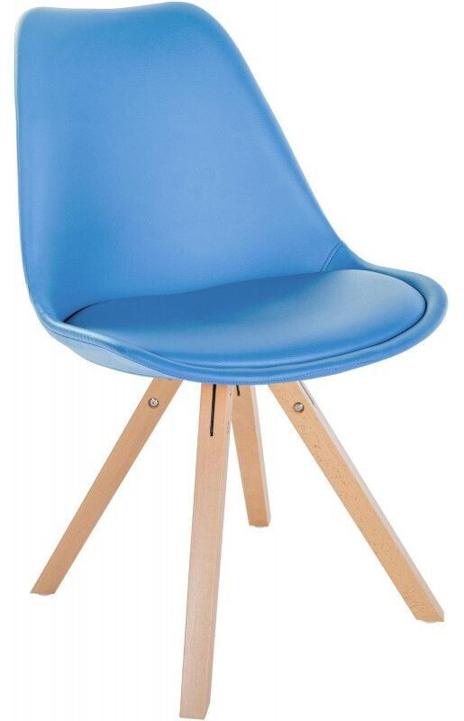 CLP Chair Sofia faux leather Square - light blue
