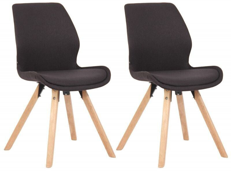 CLP Set of 2 chairs Luna fabric - black