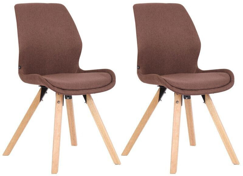 CLP Set of 2 chairs Luna fabric - brown