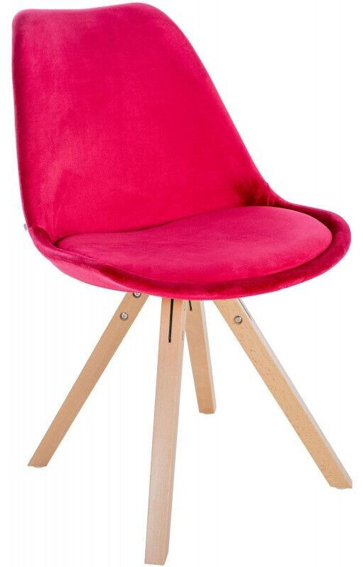 CLP Chair Sofia Velvet Square - red