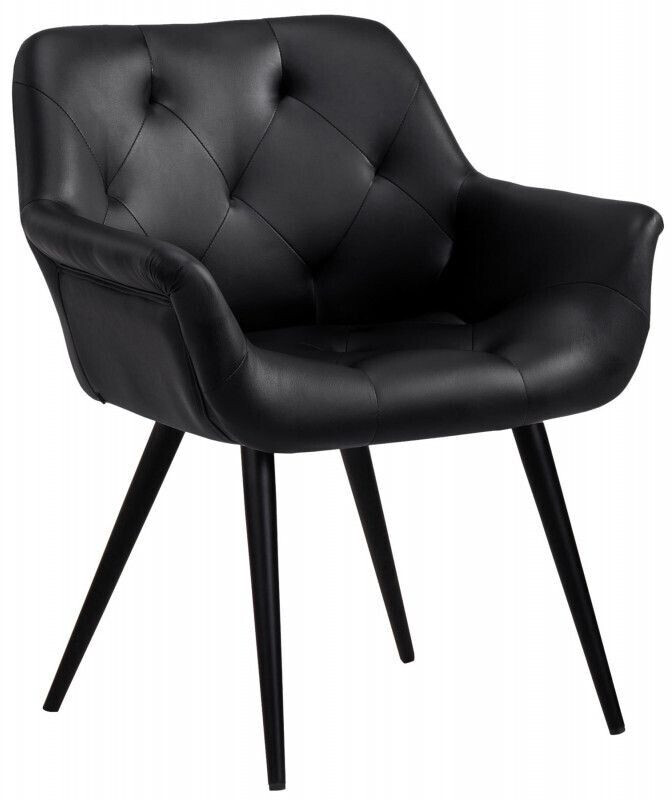 CLP Dining room chair Langford faux leather - black