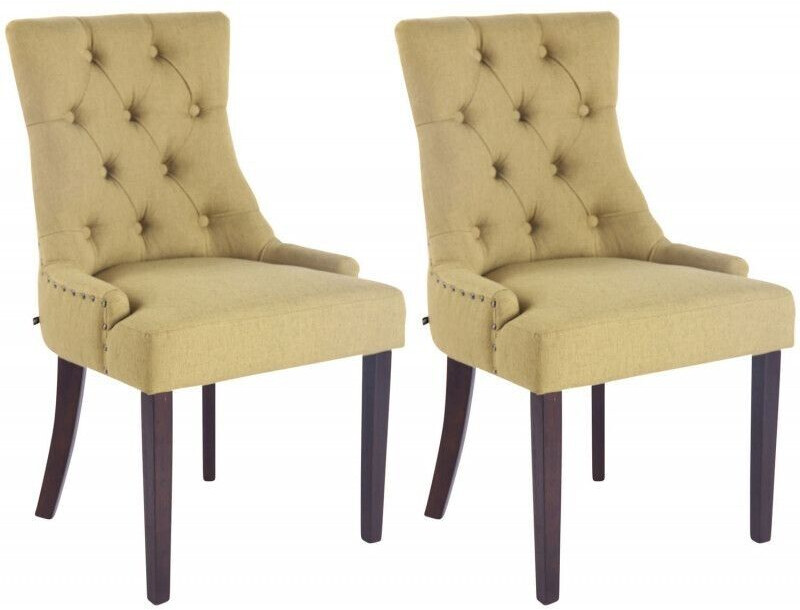 CLP Set of 2 dining chairs Aberdeen fabric antique - green