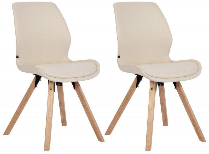 CLP Set of 2 chairs Luna fabric - cream