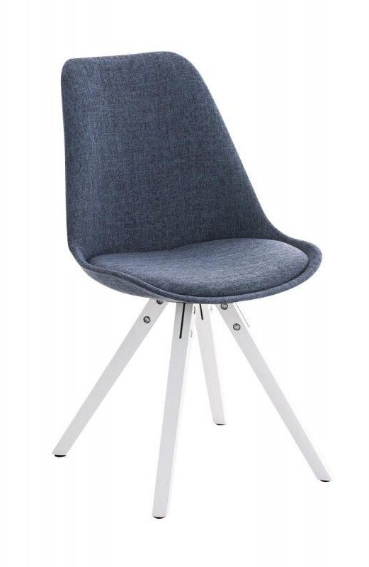 CLP Chair Pegleg fabric Square white - blue